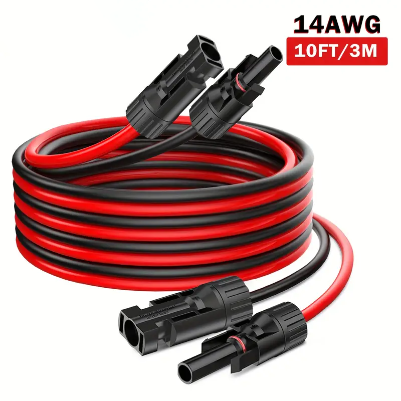 Flexible Solar Panel - 118inch/3M Solar Panel Extension Cable 14AWG