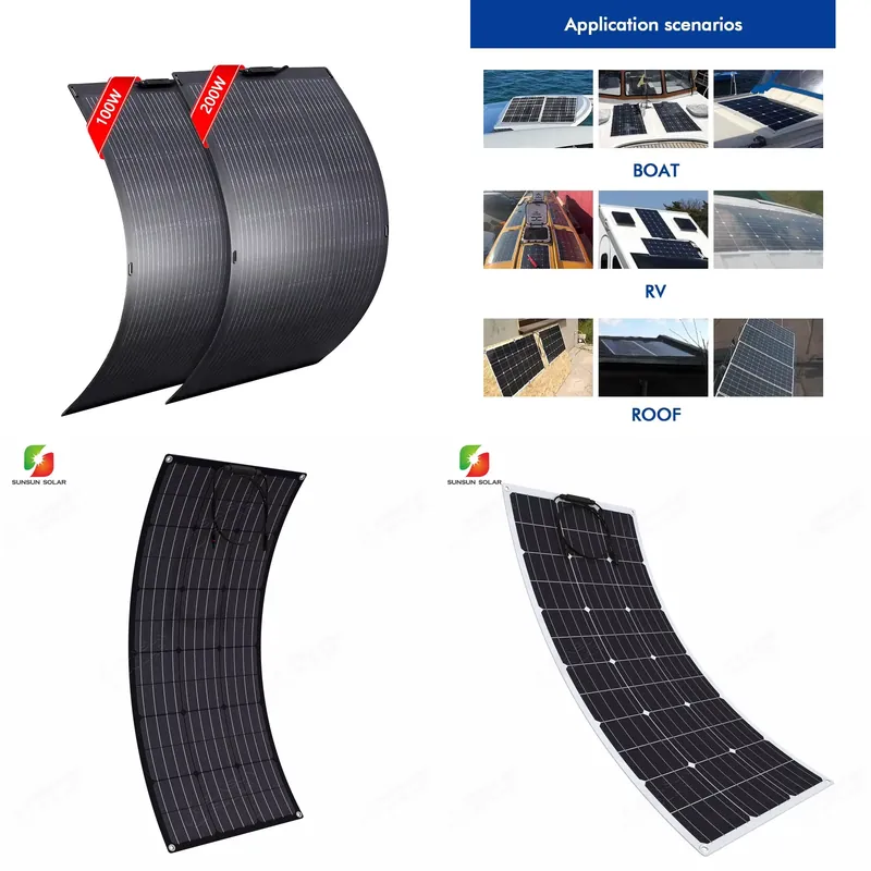 Flexible Solar Panel - 50W 100W 150W 200W Flexible Solar